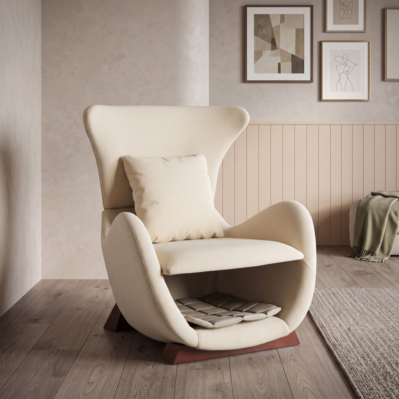 Fauteuil d'appoint avec coin pour animaux de compagnie et compartiment de rangement, sièges de salon rembourrés et moelleux