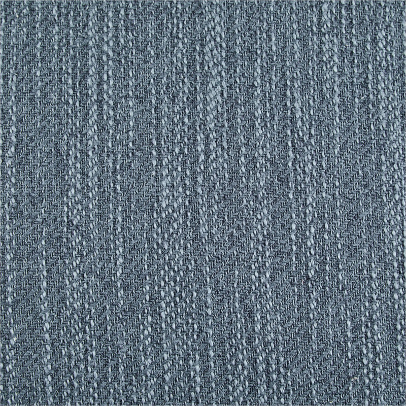 Chaises d'appoint rembourrées en tissu bleu foncé pour la salle à manger - ensemble de 4 avec structure en bois massif - style champêtre français