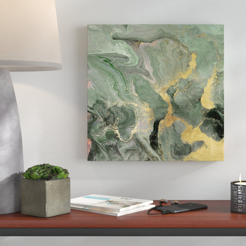«Jade Cosmos», reproduction d'impression sur toile, H 40 po x l 40 po, Toile tendue