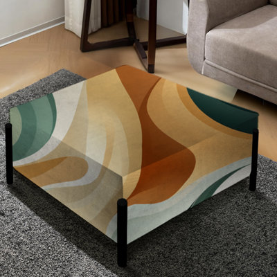 Zen Simplicity - Grand repose-pieds carré abstrait
