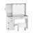 Greyden Vanity Set with Glass Top and Outlets-408503648