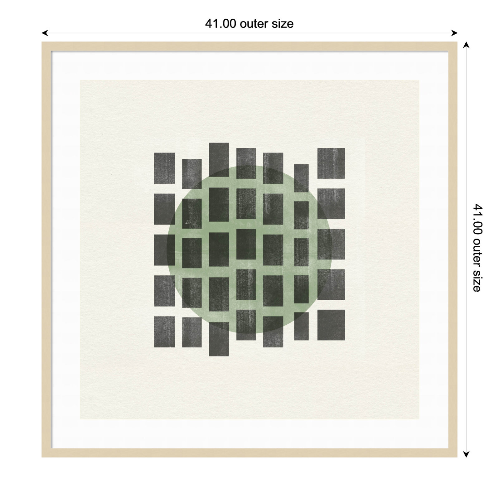 Minimalist Japandi 01 by The MIUUS STUDIO Wood Framed Wall Art Print, Brown, 41" H x 41" W