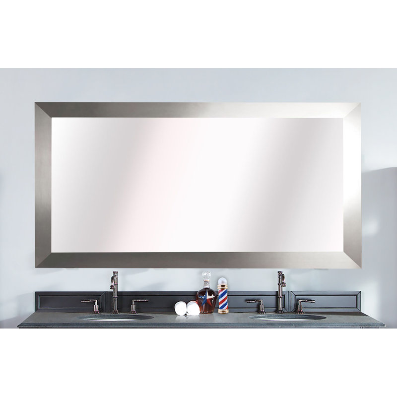 Tieger Mirror, Brushed Nickel, 35.5" H x 72" W