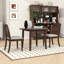 Ensemble repas compact 3 pièces avec table rabattable et 2 chaises rembourrées pour économiser de l'espace-1298205771-1298205773