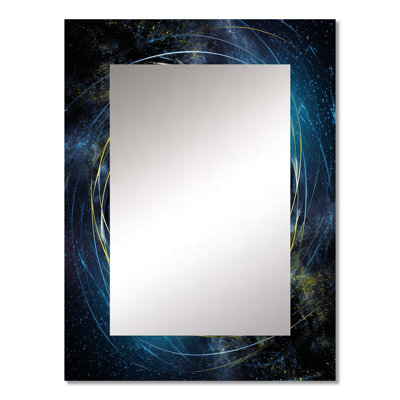 Space Light Orbiting A Black Hole IV - Space Large Mirror, Modern Decorative Wall Mirror, Printed Metal Art