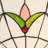 3 -Light 16" Vintage Tiffany Glass Flush Mount