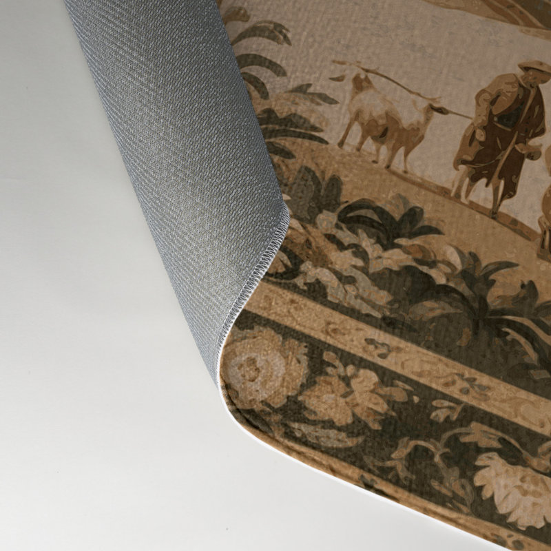 Tapis d'intérieur et d'extérieur brun français