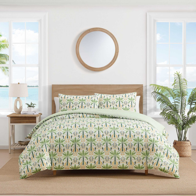 Ensemble d'édredon Tommy Bahama Mystic Palms, Édredon pour grand lit + 2 taies décoratives