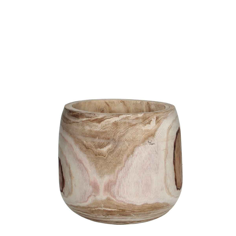 Clove  Wood Planter, 31 cm H x 31 cm W x 31 cm D