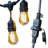 48FT 15-Bulb Plug-In Outdoor Standard LED String Light Shatterproof Weatherproof Linkable Warm White