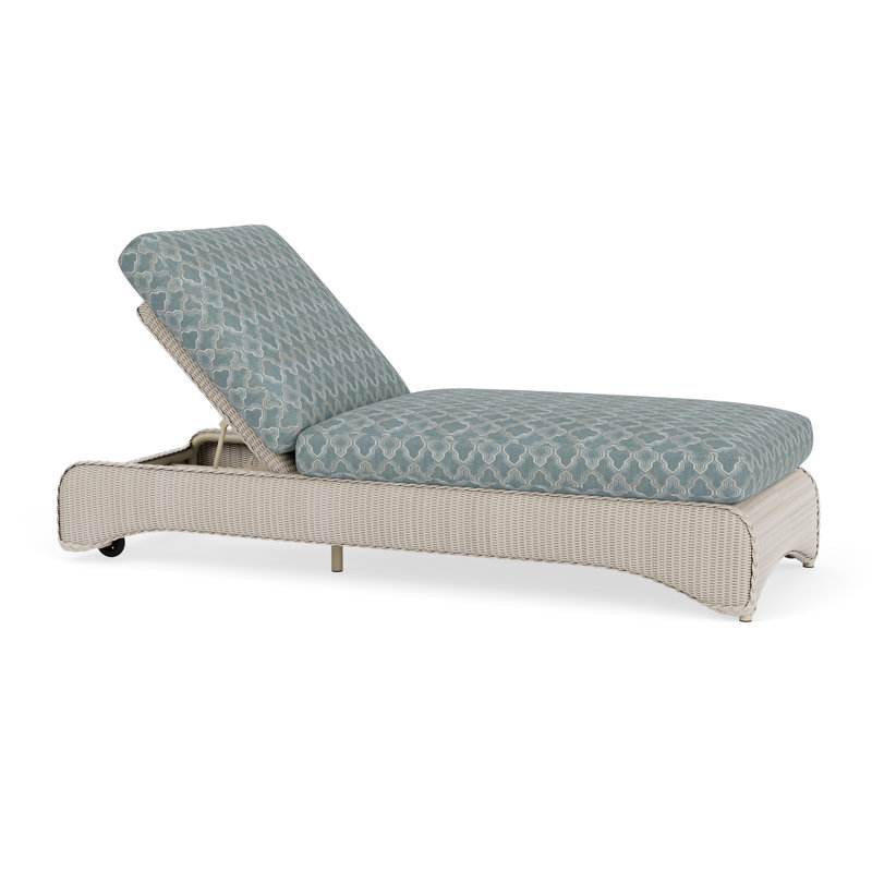 Loom Outdoor Chaise Lounge, Luna Mist, Linen