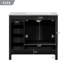 Meuble-lavabo simple 36 po avec plateau en céramique Shivnath-855326279