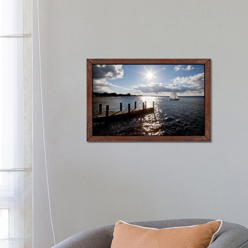 Sunrise at Crooked Lake Conway, Michigan '10 1 Piece Floater Frame Wall Art on Canvas, 101.6 cm H x 66.04 cm W