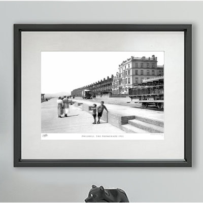 Pwllheli, The Promenade 1921 by Francis Frith - Single Picture Frame Print