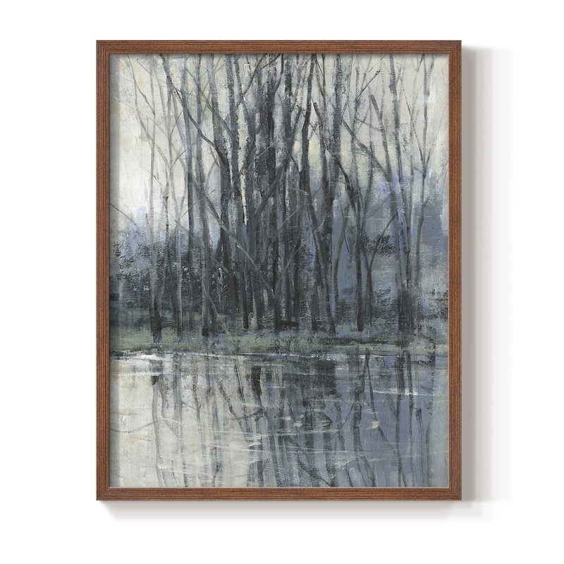 Épreuve encadrée matinale II - bois massif, H 20 po x l 16 po, Brun