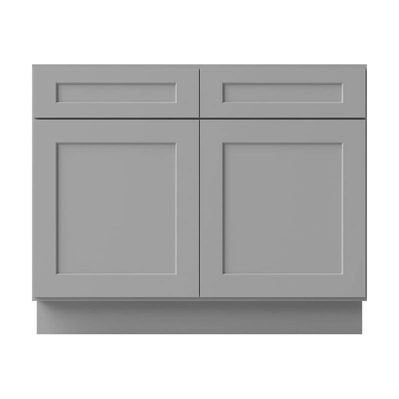 Armoire de cuisine en bois massif prêt à assembler Sinber, Gris, 42"