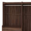 Open Wooden Wardrobe Closet With Drawers And Shelves-106861960