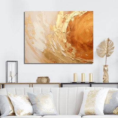 Cuivre, or, vortex luxuriant - spirales abstraites, art mural