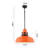 Elegant Adjustable Chandelier, Metal Body, 13.4 x 9.8 inches | Orange Color, Height: 11.8 - 51.2 inches | 1 x E27 Socket (Max 40W), Perfect for Living Room & Dining Areas, Stylish Lighting Fixture-2016798582