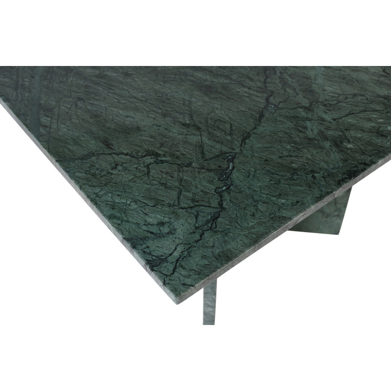 Verona Cross Legs Coffee Table, Green Marble