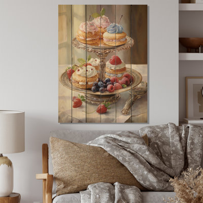 Nourriture, pâtisseries françaises IV sur bois