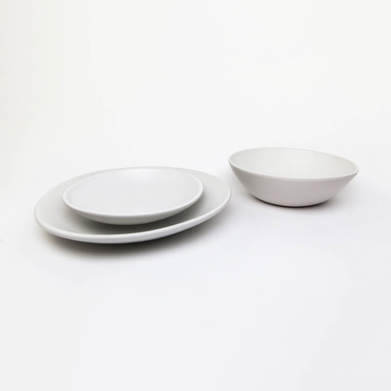 Beth Stoneware Dinnerware Set, Chalk