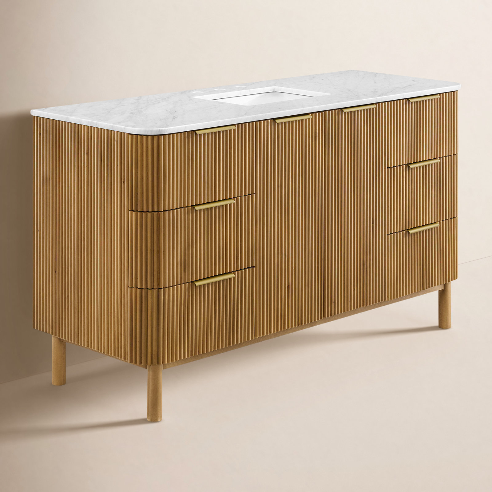 Nova 60" Carrara Marble Single Bathroom Vanity