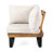 Beige Corner Chair With Coffee Table, Wood Living Room Furniture Corner Chair Coffee Table In Wood, 30.66 In. Deep X Wide 28.67 High, 53.09 Lb
