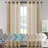 Hywell Soft Linen Plaid Semi-Sheer Grommet Curtain Panels-429486275-429486273