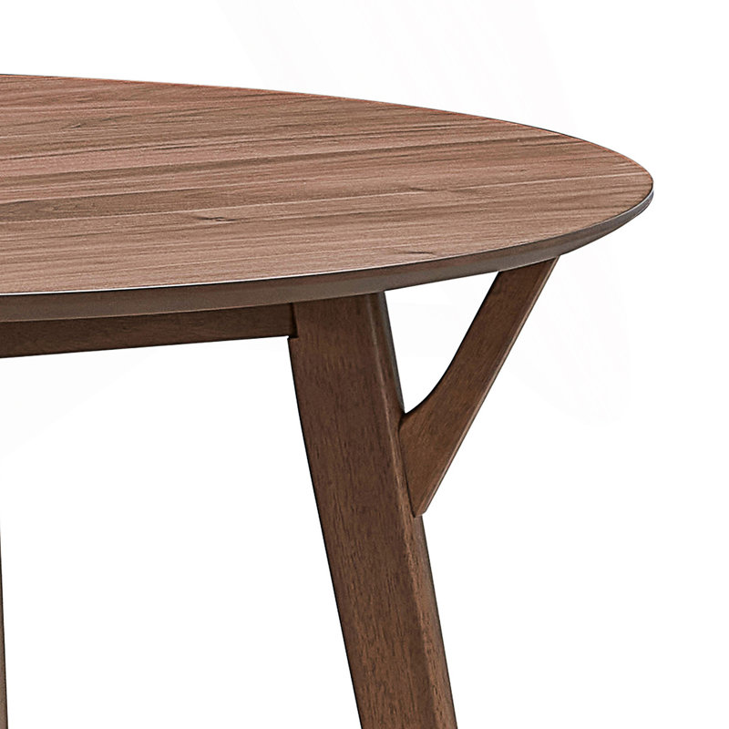 Table Saving Place, table de salle à manger pour 4 personnes, table de cuisine ronde de conception moderne, Noyer