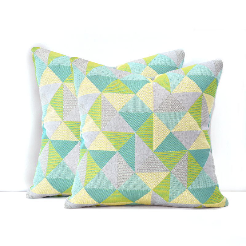 Housse de coussin d'extérieur carré Pacifica, Lagon Ruskin, 18 po x 18 po