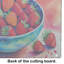 Colourful Strawberries Glass Cutting Board Large