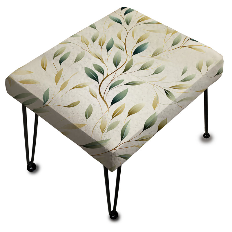 Organic Zen III - Botanical Rectangle Ottoman