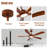60 Inch  Wood Ceiling Fans With Lights And Remote