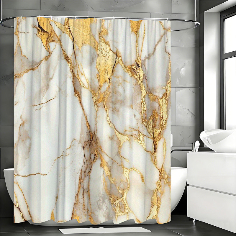 Shower Curtains with Hooks Included
