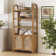 Arched 3-Tier Bookshelf With Seagrass Cabinet Base