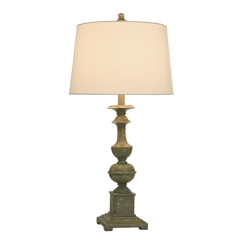 Lampe de table blanc cassé 31 po Chilhowie, Brun, Blanc