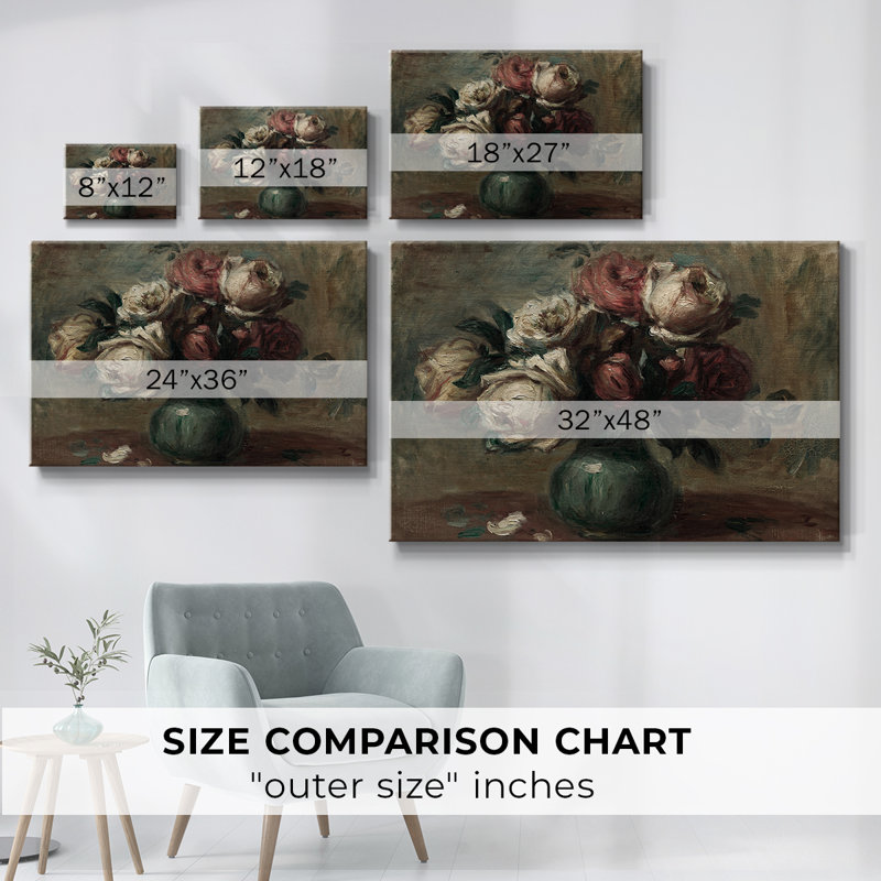 Vintage BX botanique - impression, H 41 po x l 61 po x P 1,5 po, Toile tendue