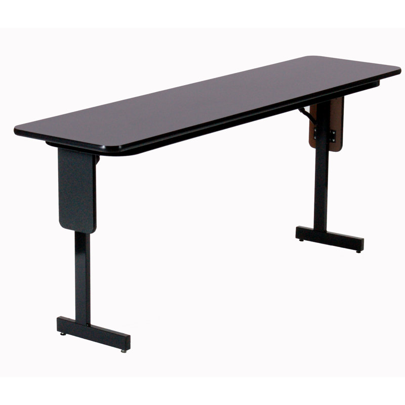 60'' Rectangular Folding Table, Black Granite