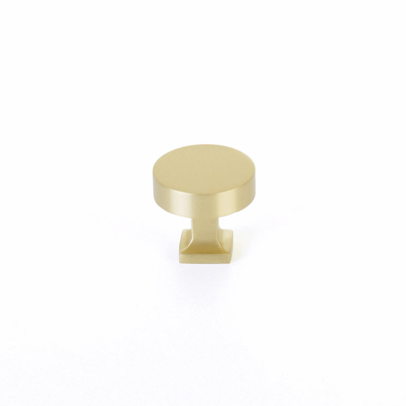 Haniburton Round Knob, Satin Brass