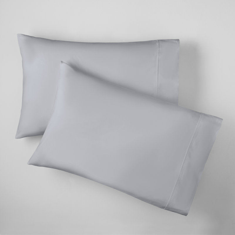 Ensemble de taies d'oreiller en percale de coton Coyer Classic, Lit standard + deux taies d'oreiller standard, Bleu orageux