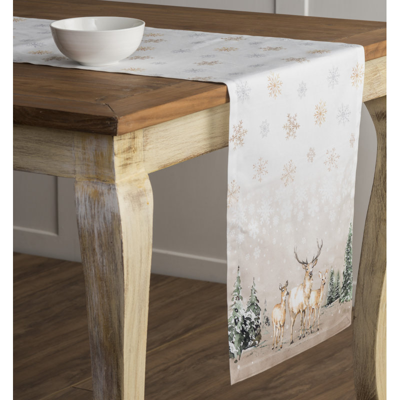 100% Cotton Christmas Table Runner, 72" x 14.5"