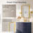 Bathroom Mirror with 1.2" Thick Aluminum Alloy Frame,Wall Mirror with Tempered Glass,Accent Mirror for Entryway,Dining Room,Bedroom-641160447-641160444