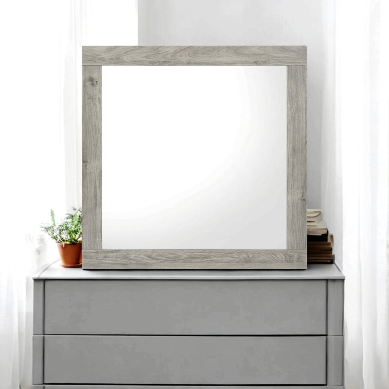 Mari Light Gray Finish Mirror