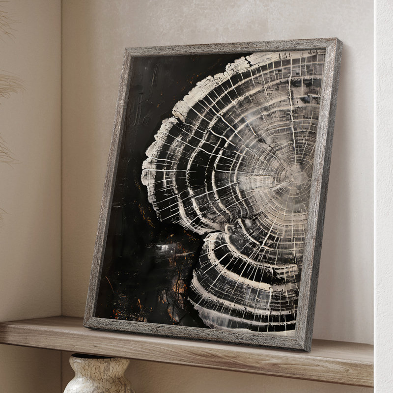 ABSTRACT Series CLII, reproduction encadrée - bois massif, H 15 po x l 12 po