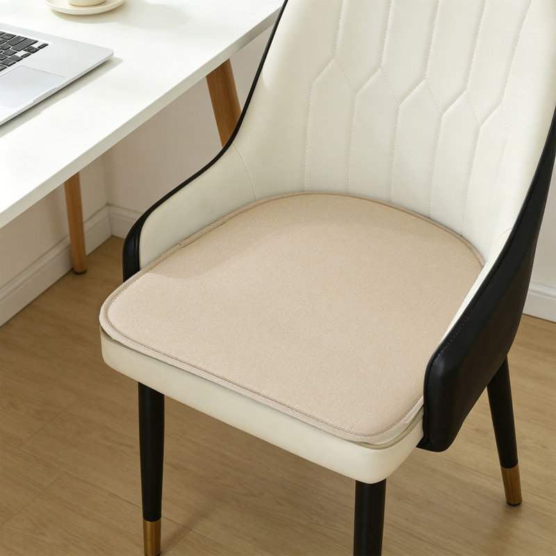 Solid Color Linen  U Shaped Chair Pads  Thick  Curved Horseshoe Seat Cushions Style Dining Chair Cushions For Home Kitchen Decor