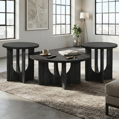 Horry 3-Piece Round Coffee Table Set