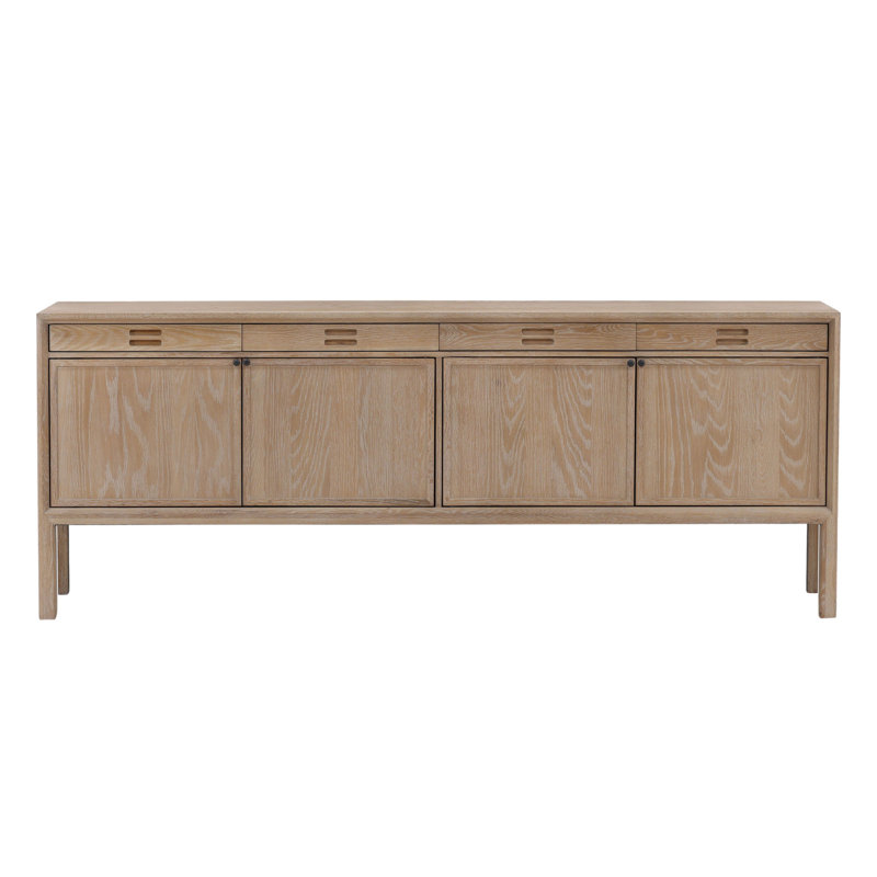 Lysander 83" Wide 4-Drawer Sideboard, Light Natural