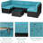 7 Piece Rattan Sectional Seating Group With Fire Pit-397020845-397020832
