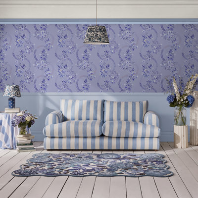 Cath Kidston Road Floral Dusky Wallpaper